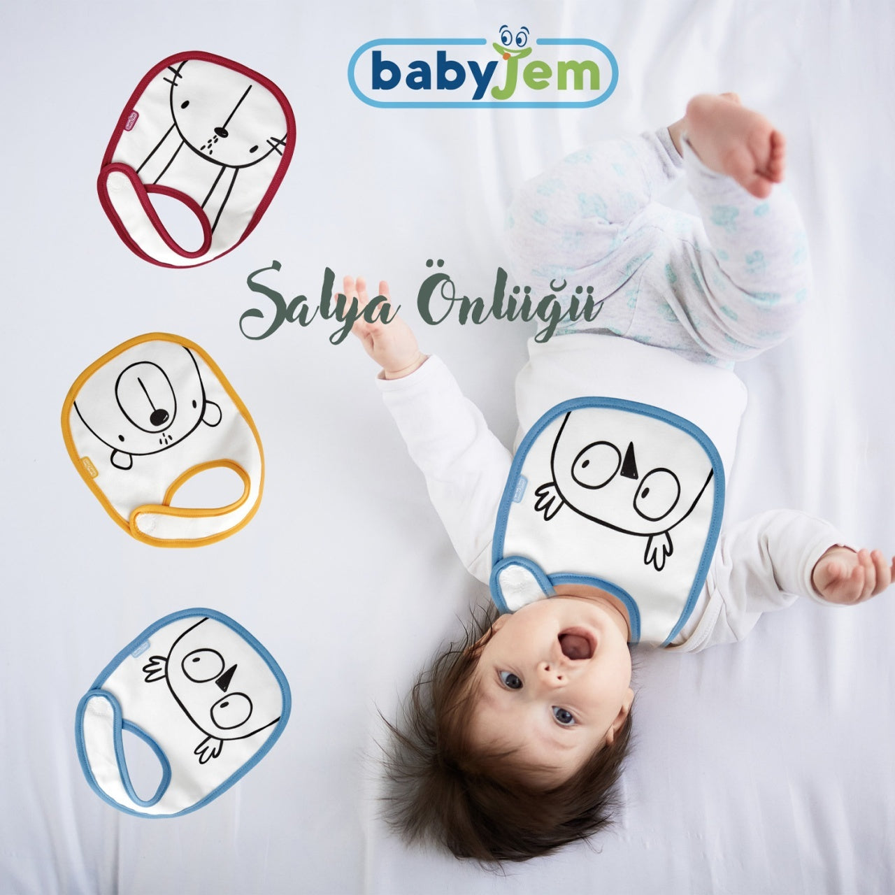 Baveta din bumbac BabyJem Dots